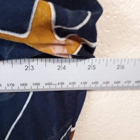 Hawaiian Shirt Island Man Whimsical Blue Abstract Geometric L - Picture 11 of 13